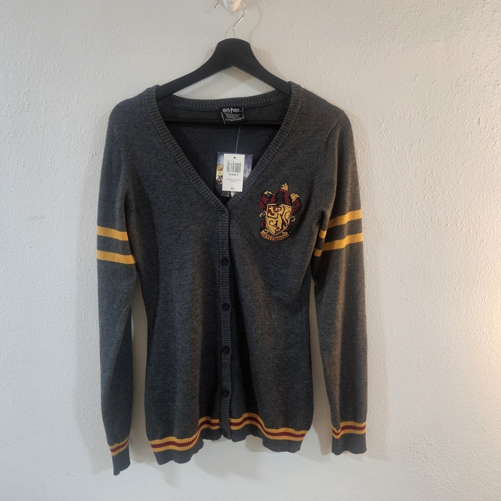 NWT Harry Potter Gryffindor Knit Cardigan Sweater - Size Medium